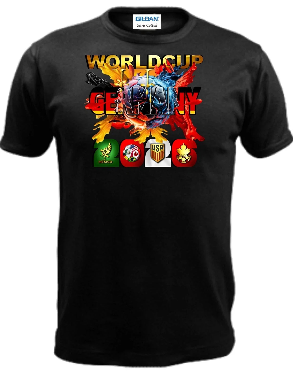 GERMANY SOCCER WORLD CUP 2026 100% COTTON 100% PRESHRUNK GILDAN Unisex , , , Long Sleeve Tee