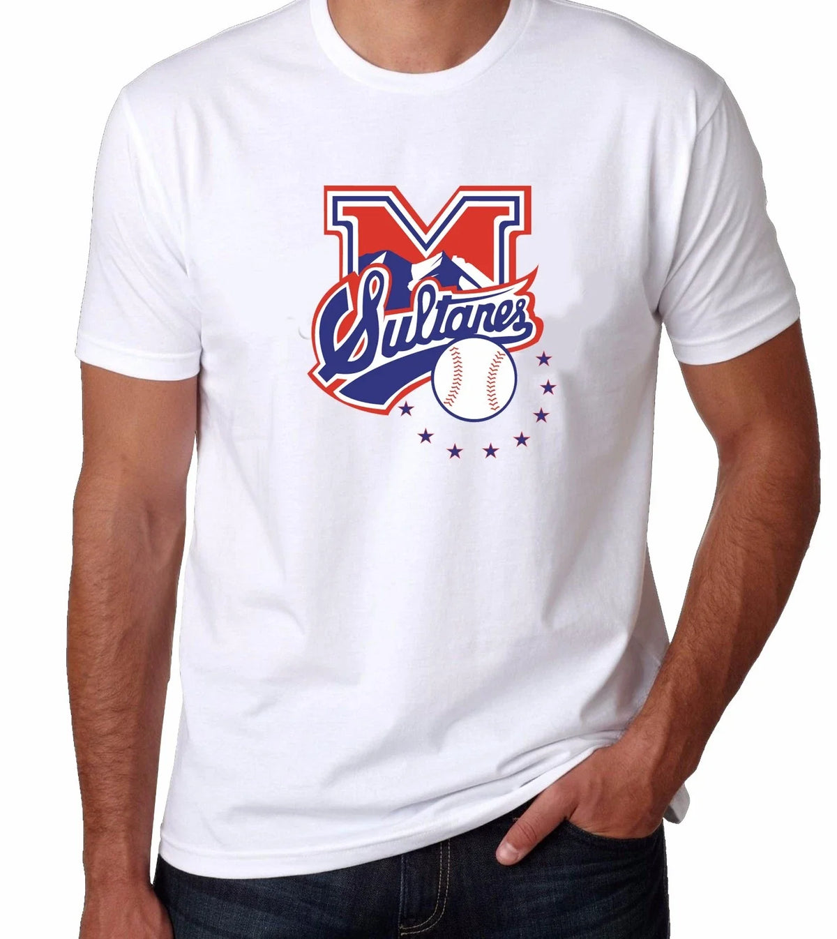 SULTANES DE MONTERREY Baseball Men's Crew Neck 100% Cotton Unisex , , , Long Sleeve Tee