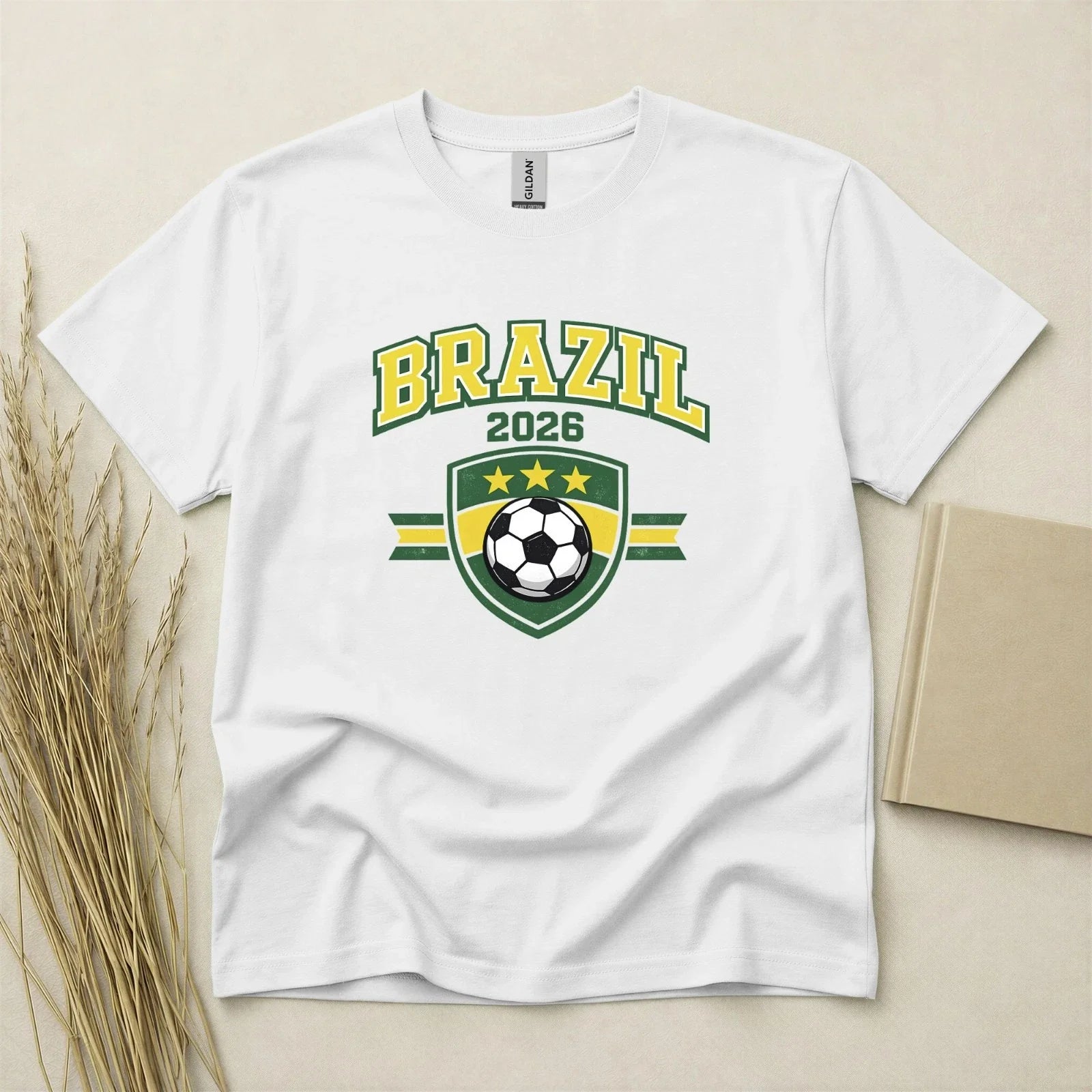 Brazil 2026 Football Fan T Shirt Soccer Supporters Gildan Cotton Family Top Unisex , , , Long Sleeve Tee