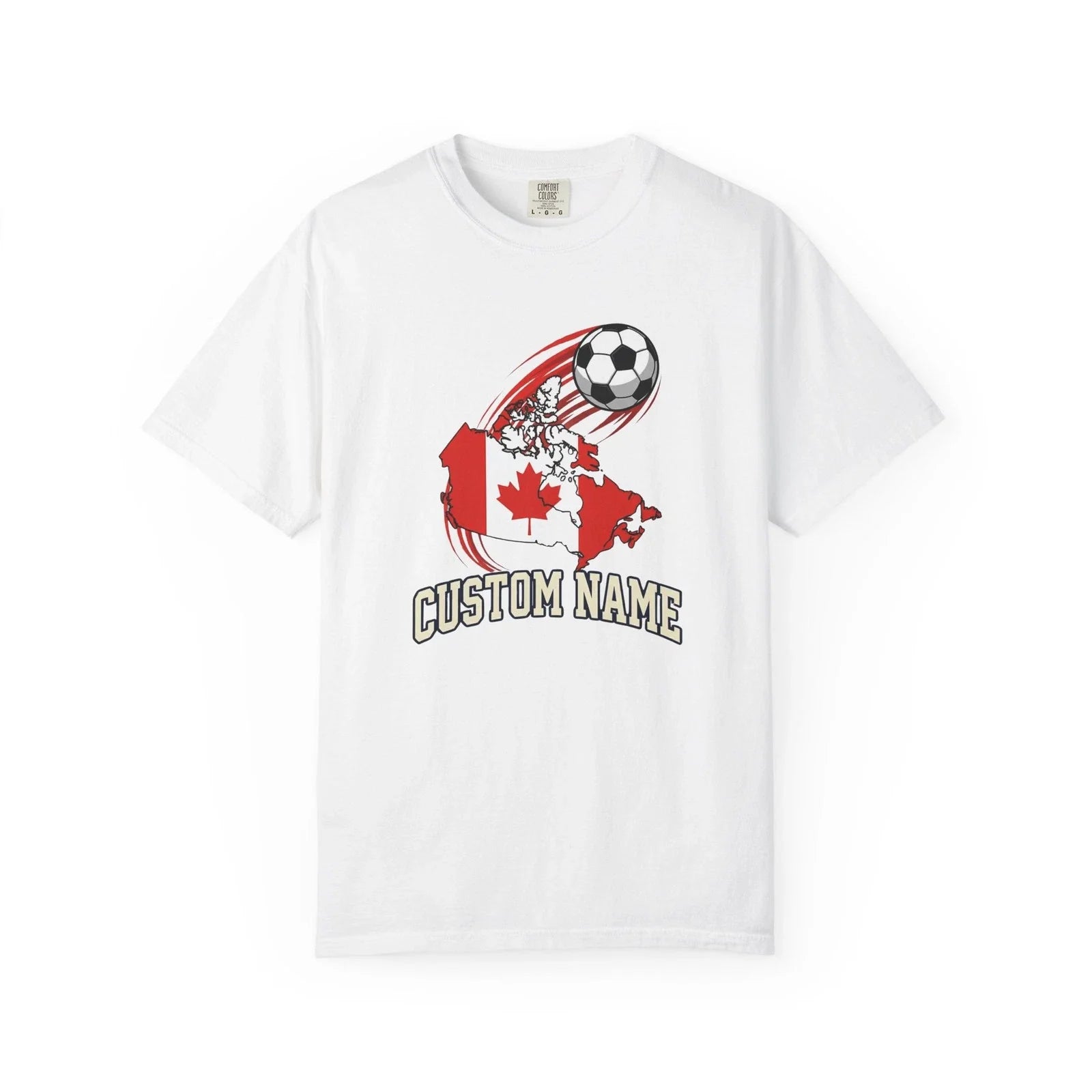 Custom Canada Map Soccer Shirt | Personalized Name Football Fan Tee | Maple Unisex , , , Long Sleeve Tee