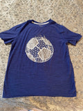 Soccer Tee Shirt Boys Size Medium(8) Dark Blue, Good Shape. Unisex , , , Long Sleeve Tee