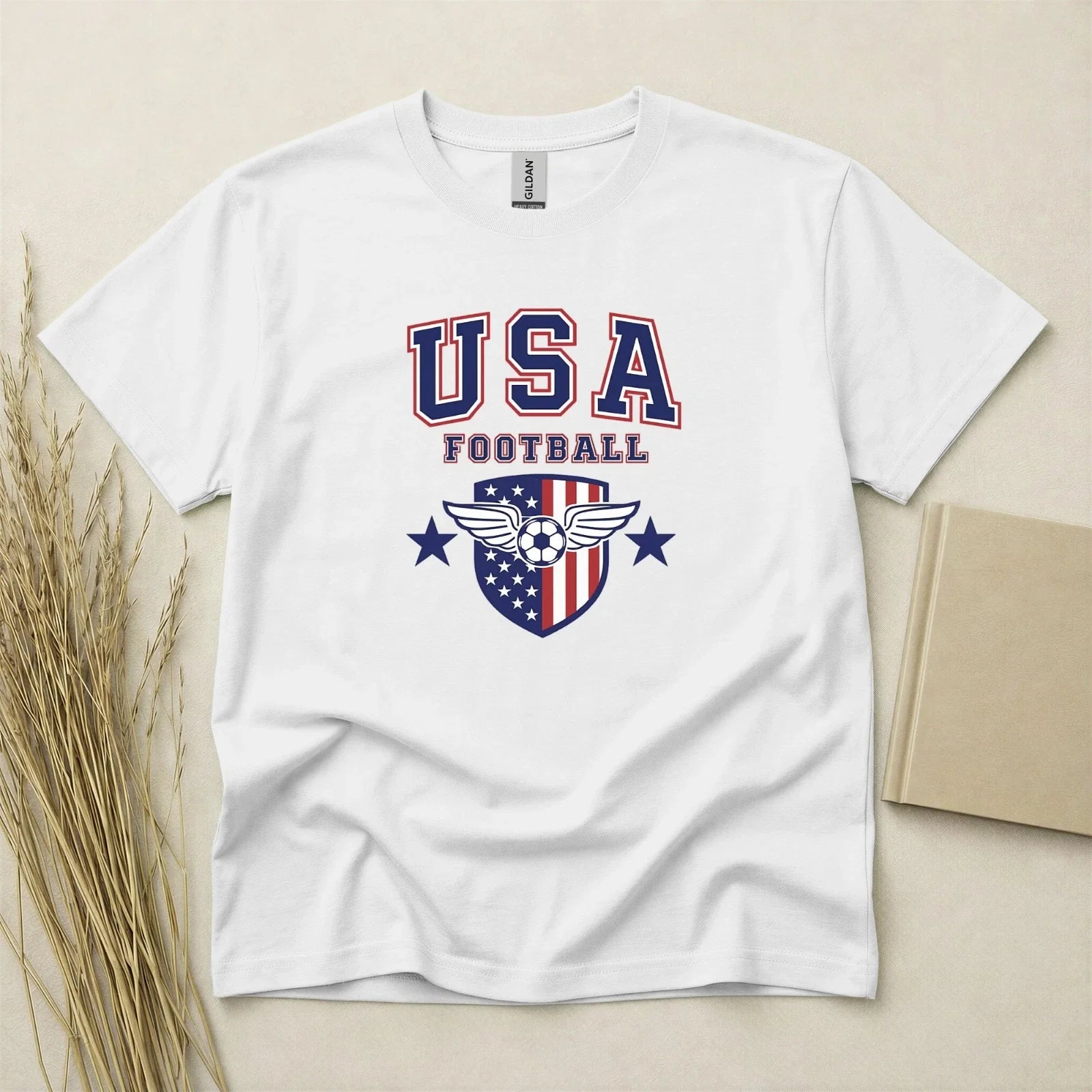 USA 2026 Football Fan T Shirt Soccer Supporters Gildan Cotton Family Top Unisex , , , Long Sleeve Tee