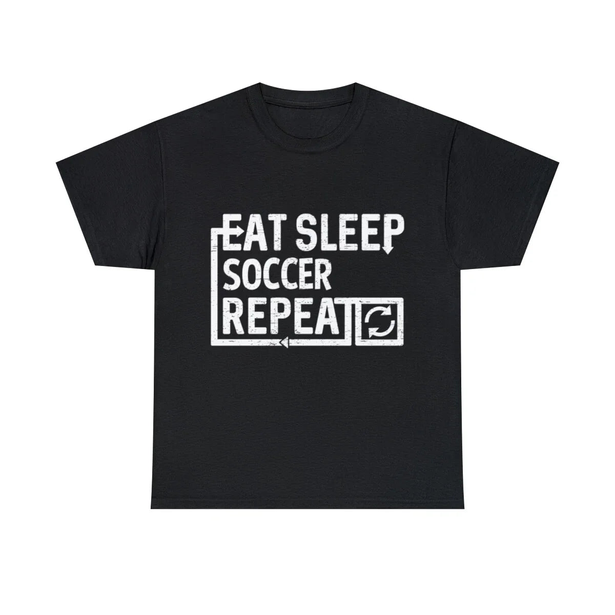 Eat Sleep Soccer Graphic Tee Shirt, S-5XL Unisex , , , Long Sleeve Tee
