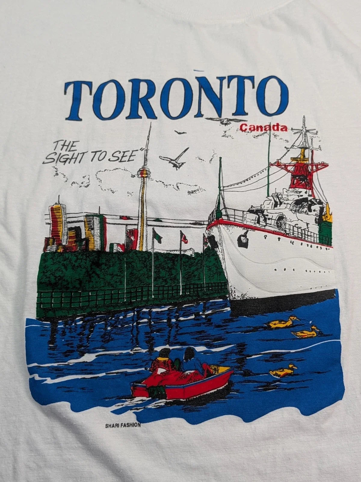 Vintage Toronto Canada Men's Size Large 90s Sogo Harbourfront Area Made Jamaica Unisex , , , Long Sleeve Tee