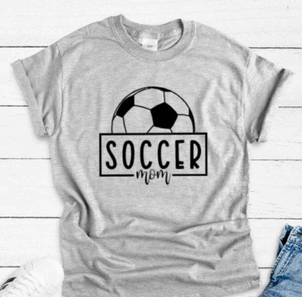 Soccer Mom, Gray Unisex Short Sleeve Unisex , , , Long Sleeve Tee