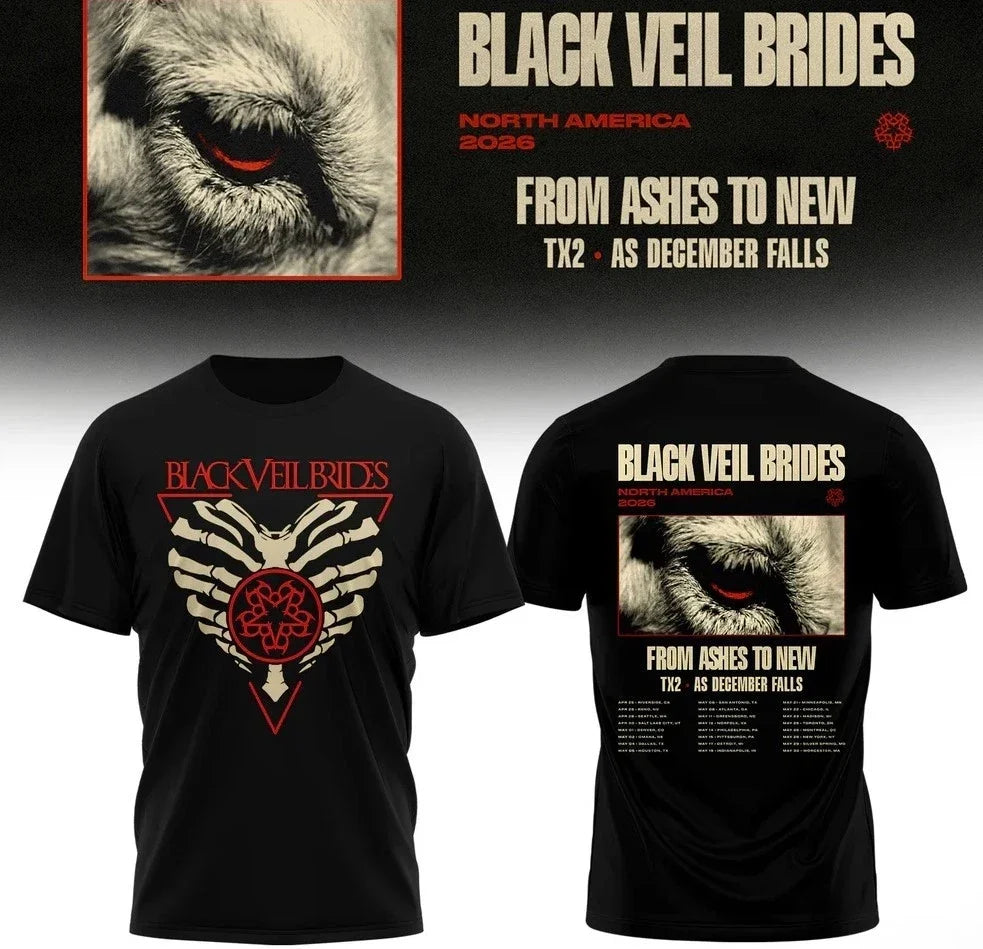 Black Veil Brides North America 2026 Tour S-3XL Unisex , , , Long Sleeve Tee