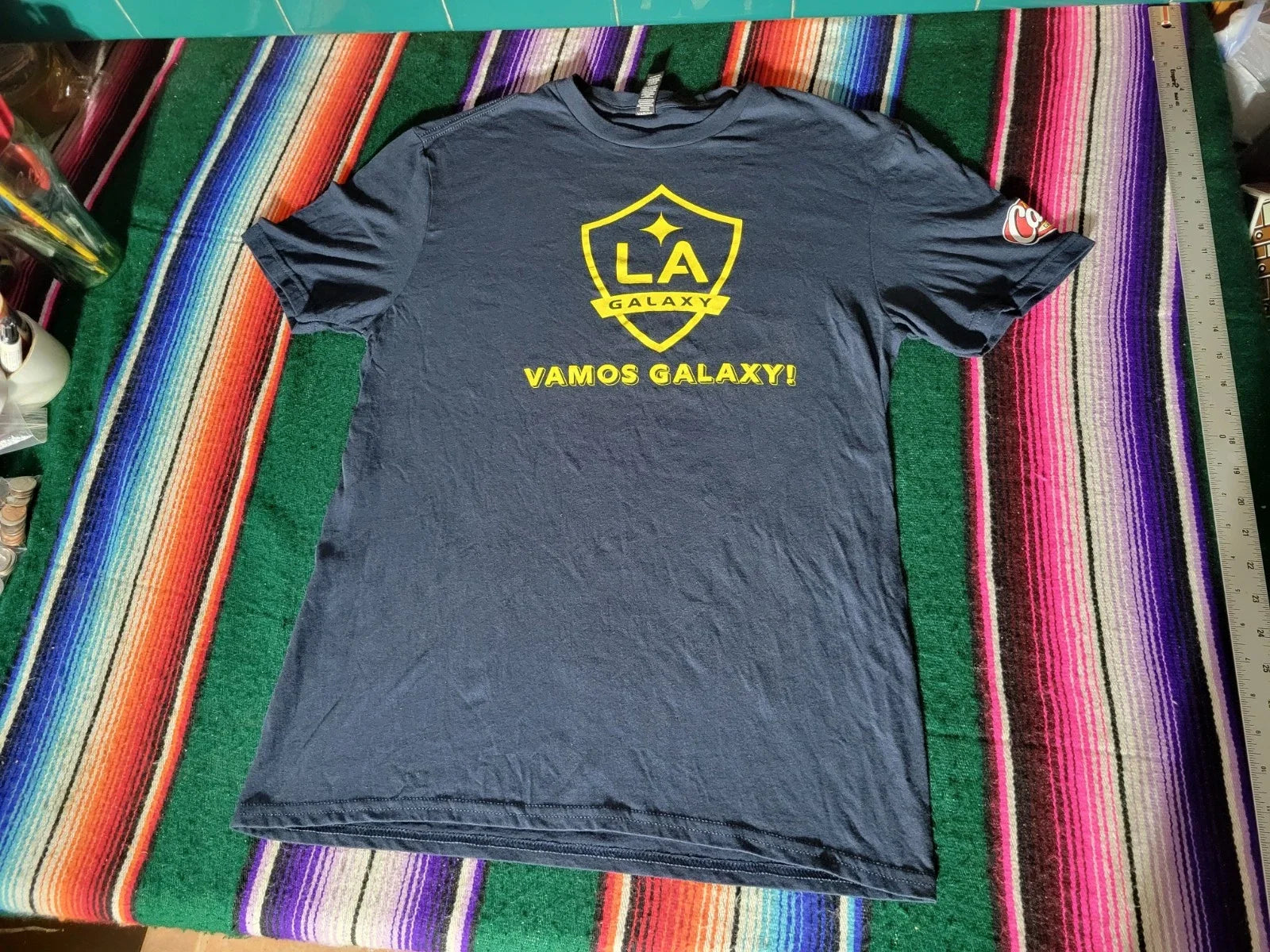 LA Galaxy X Raising Cane’s Size Medium Soccer Chicken Fingers Unisex , , , Long Sleeve Tee