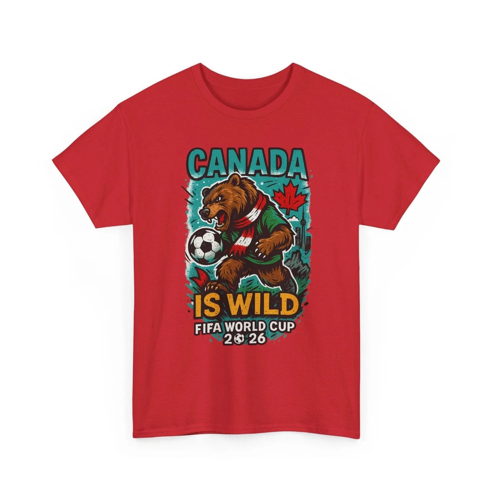 Canada Is Wild Soccer Shirt • 2026 World Cup Fan Bear Tee Unisex , , , Long Sleeve Tee