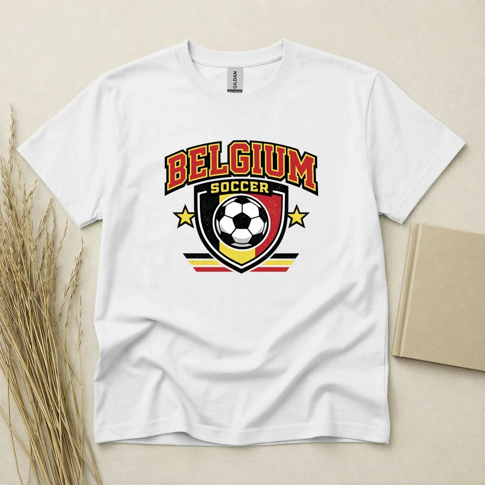 Belgium Soccer Fan T Shirt Supporters Gildan Cotton Adult Kids Family Top Unisex , , , Long Sleeve Tee