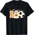 Boo Ghost Playing Soccer Halloween Players Trick or Treat Unisex , , , Long Sleeve Tee