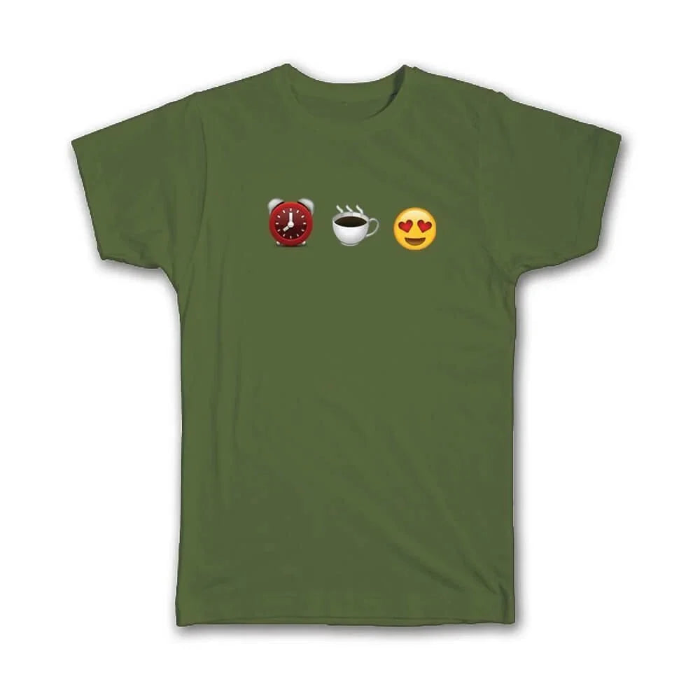 Gift : Wake Up for Coffee Funny Smiley Emoticon Unisex , , , Long Sleeve Tee