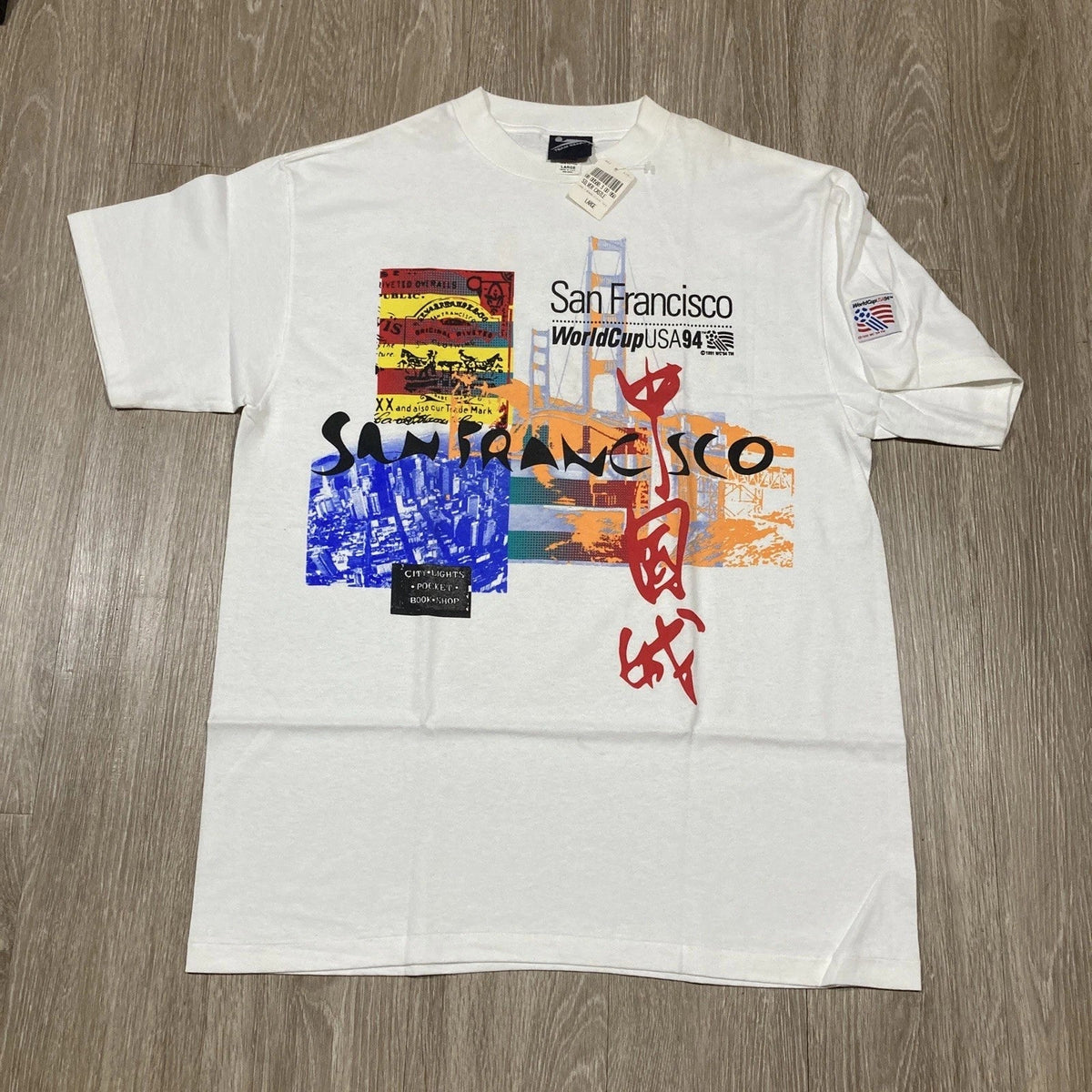 World Cup Shirt L NEW 90s San Francisco Fifa Soccer SF Futbol Game-day Tee Unisex , , , Long Sleeve Tee