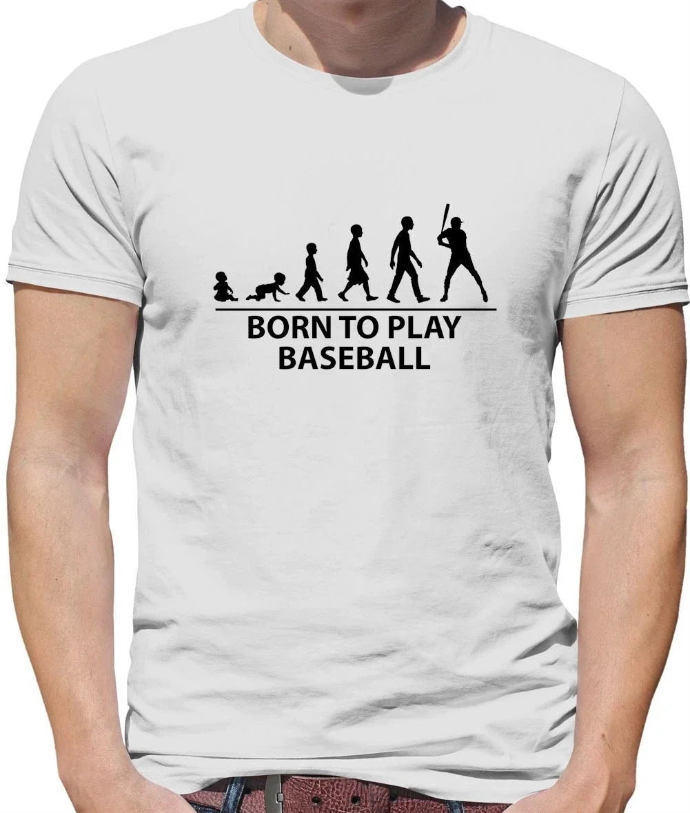 Born To Play Baseball - Mens - Base Ball Player Fan Love Bat Unisex , , , Long Sleeve Tee