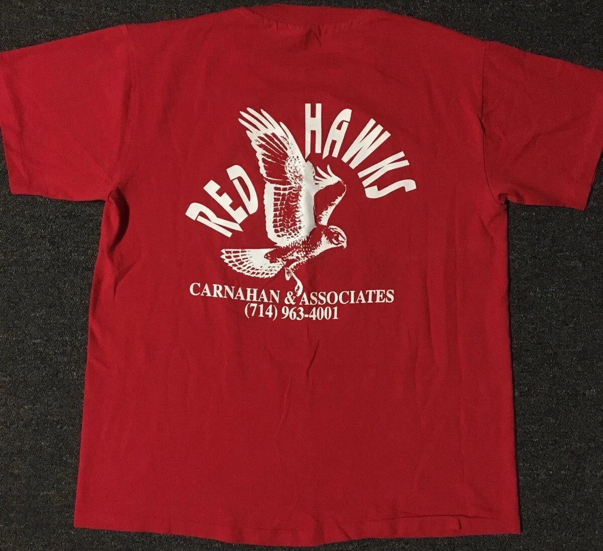 Vtg 90s Riverside Soccer Red Hawks Shirt S USA School Track Grunge PE Biker 80s Unisex , , , Long Sleeve Tee