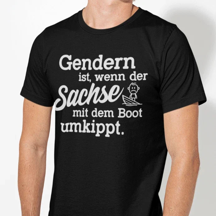 Gender Is When The Saxon Tips Over With The Boat Fun Funny Comedy Unisex , , , Long Sleeve Tee