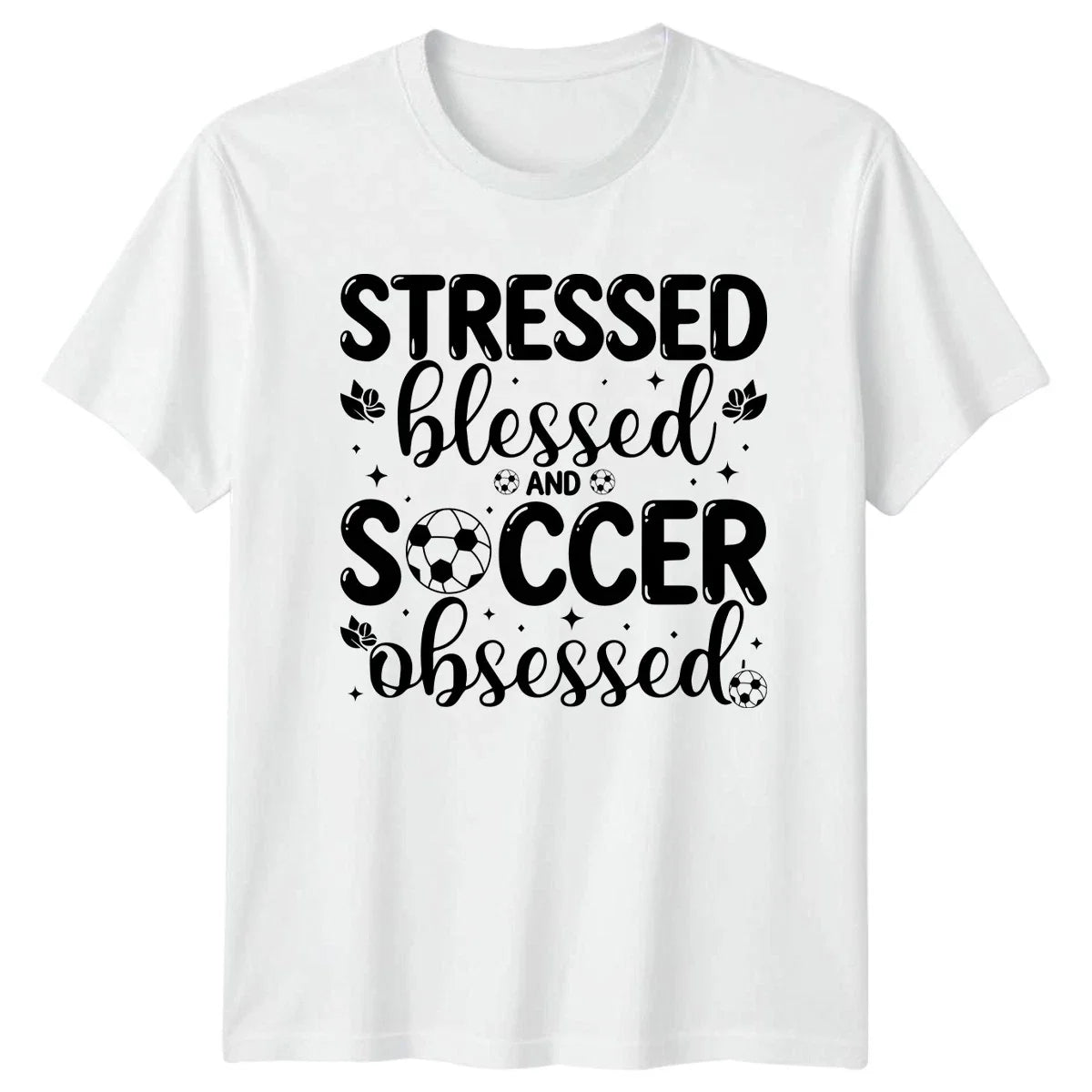 Stressed Blessed And Soccer Obsessed Womens Soccer Mom Gift For Her Unisex , , , Long Sleeve Tee