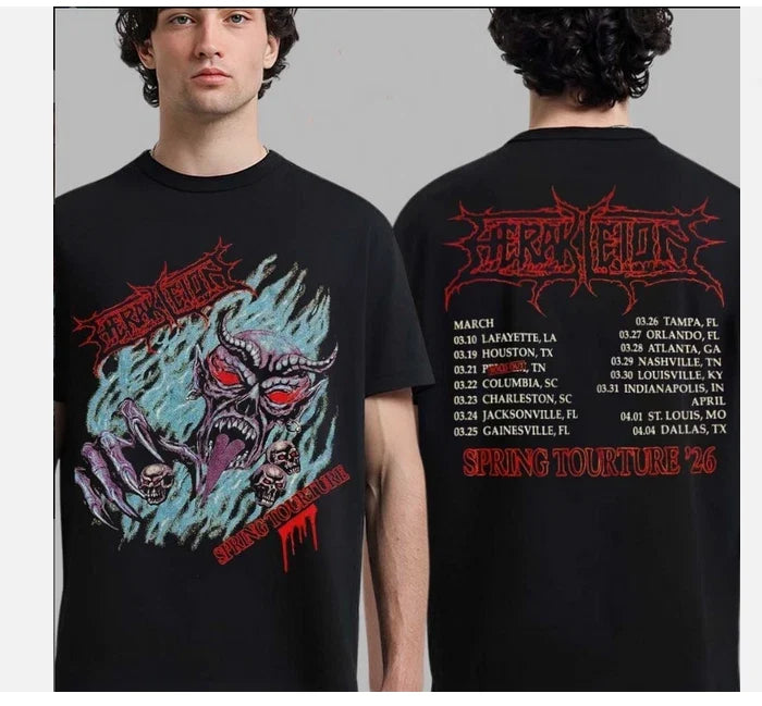 Herakleion Spring Torture 2026 Tour North America Dates Back Unisex , , , Long Sleeve Tee
