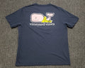 Vineyard Vines Men's Large Dark Blue T Shirt LA Galaxy MLS Soccer Football Scarf Unisex , , , Long Sleeve Tee