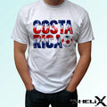 Costa Rica football flag - white t shirt top soccer - mens womens kids baby Unisex , , , Long Sleeve Tee