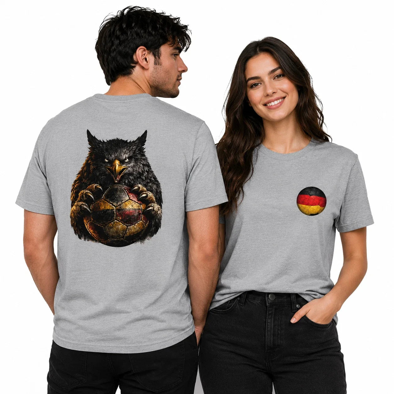 Germany Black Eagle Soccer | German Flag Football Fan Graphic Tee Unisex , , , Long Sleeve Tee