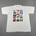 Vintage 90s Canadian Province Flags Shirt White Large Out Home And Native Land Unisex , , , Long Sleeve Tee