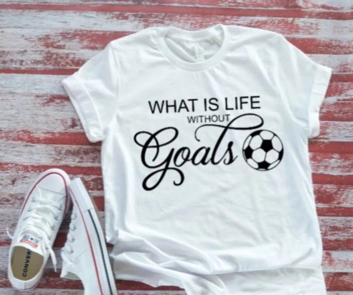 What is Life Without Goals, Soccer White Short Sleeve Unisex , , , Long Sleeve Tee