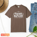Think Outside No Box Required Unisex Comfort Colors Gift Unisex , , , Long Sleeve Tee