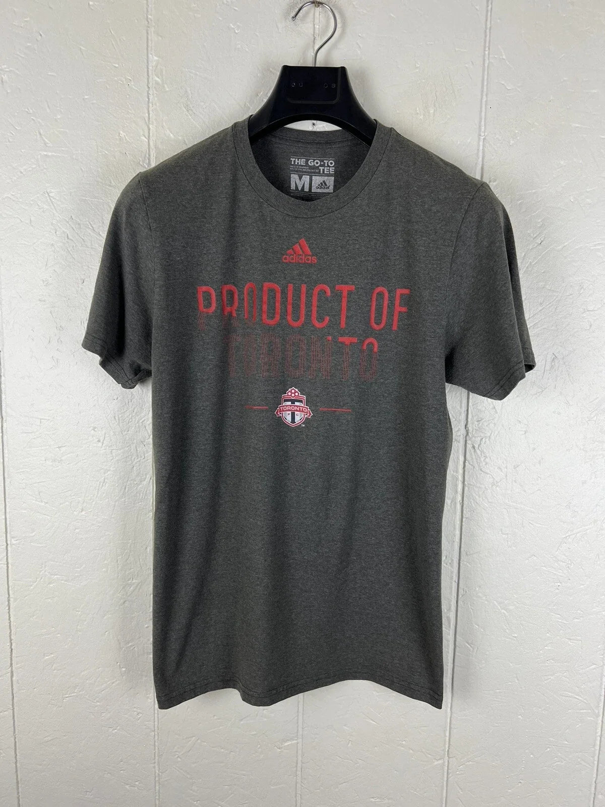 Toronto FC Shirt Mens Large Gray Graphic Crew Neck Short Sleeve Stretch Pullover Unisex , , , Long Sleeve Tee