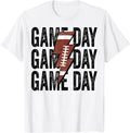 Game Day Football Lightning Bolt Funny Team Unisex Unisex , , , Long Sleeve Tee