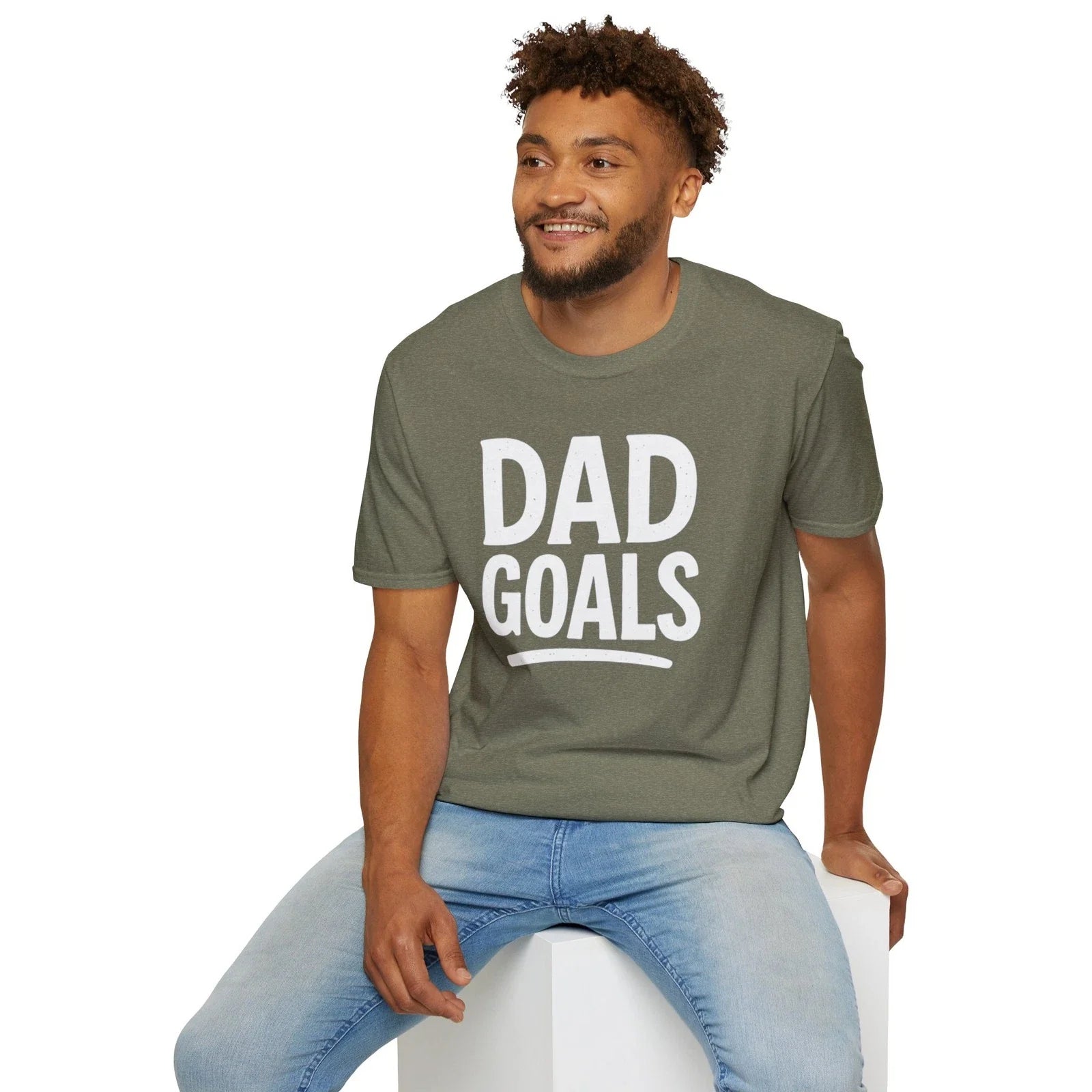 Dad Goals Unisex Softstyle , Father's Day Gift, Dad Apparel, Casual Unisex , , , Long Sleeve Tee