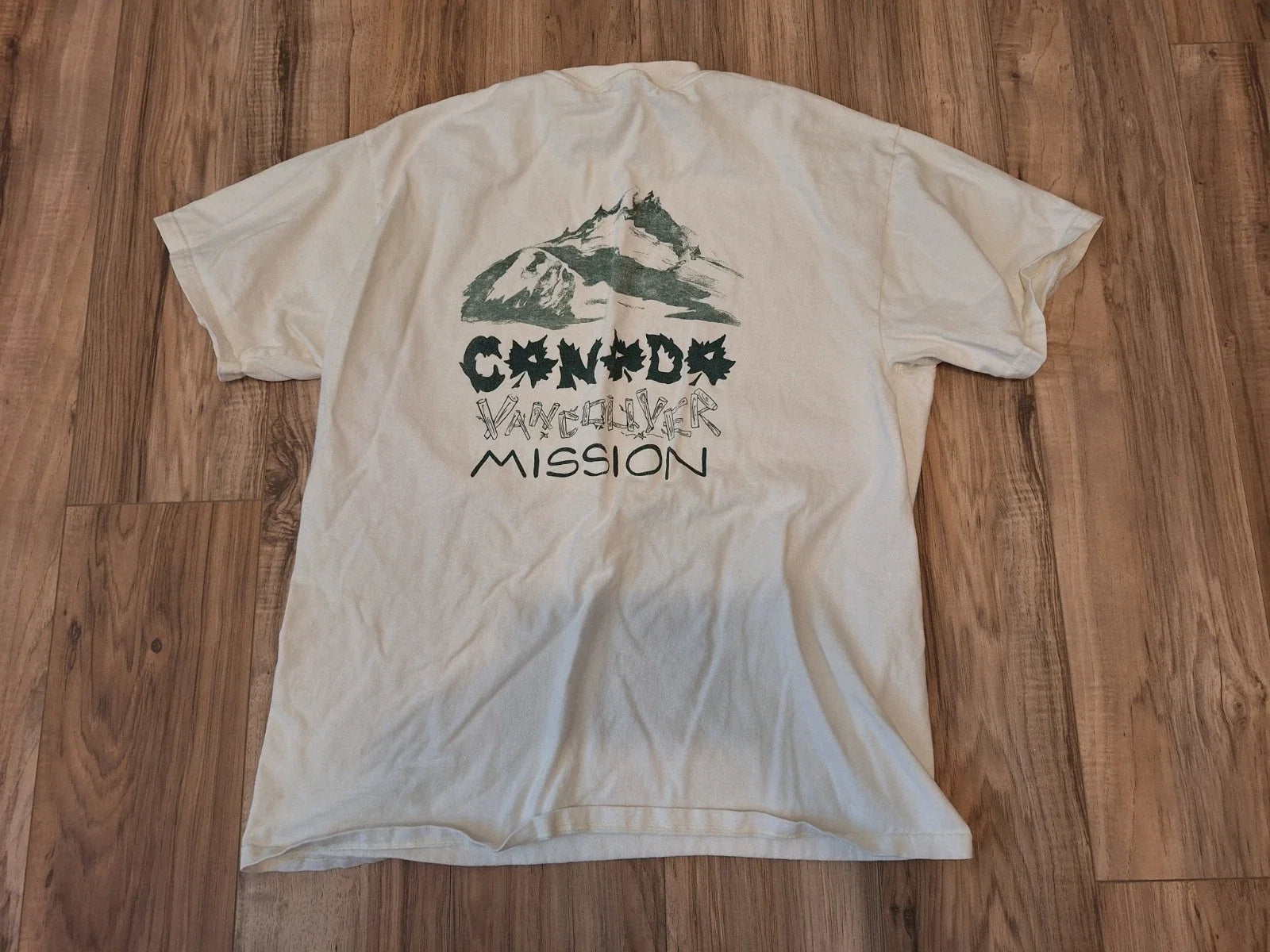 Vintage 90s Vancouver Canada Shirt Size British Columbia Nature Ivory Cotton M Unisex , , , Long Sleeve Tee