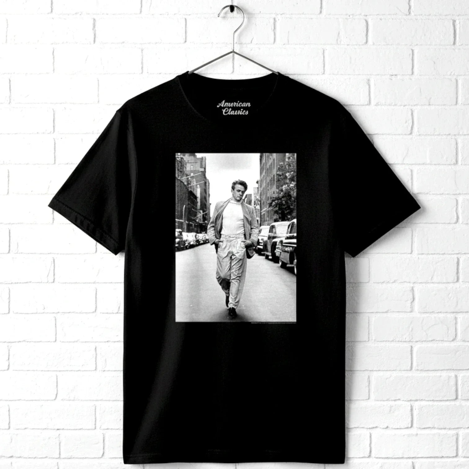 James Dean New York Walk Men's T Shirt Unisex , , , Long Sleeve Tee