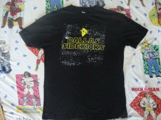 Dallas Sidekicks Soccer throwback black & yellow T Shirt L Unisex , , , Long Sleeve Tee
