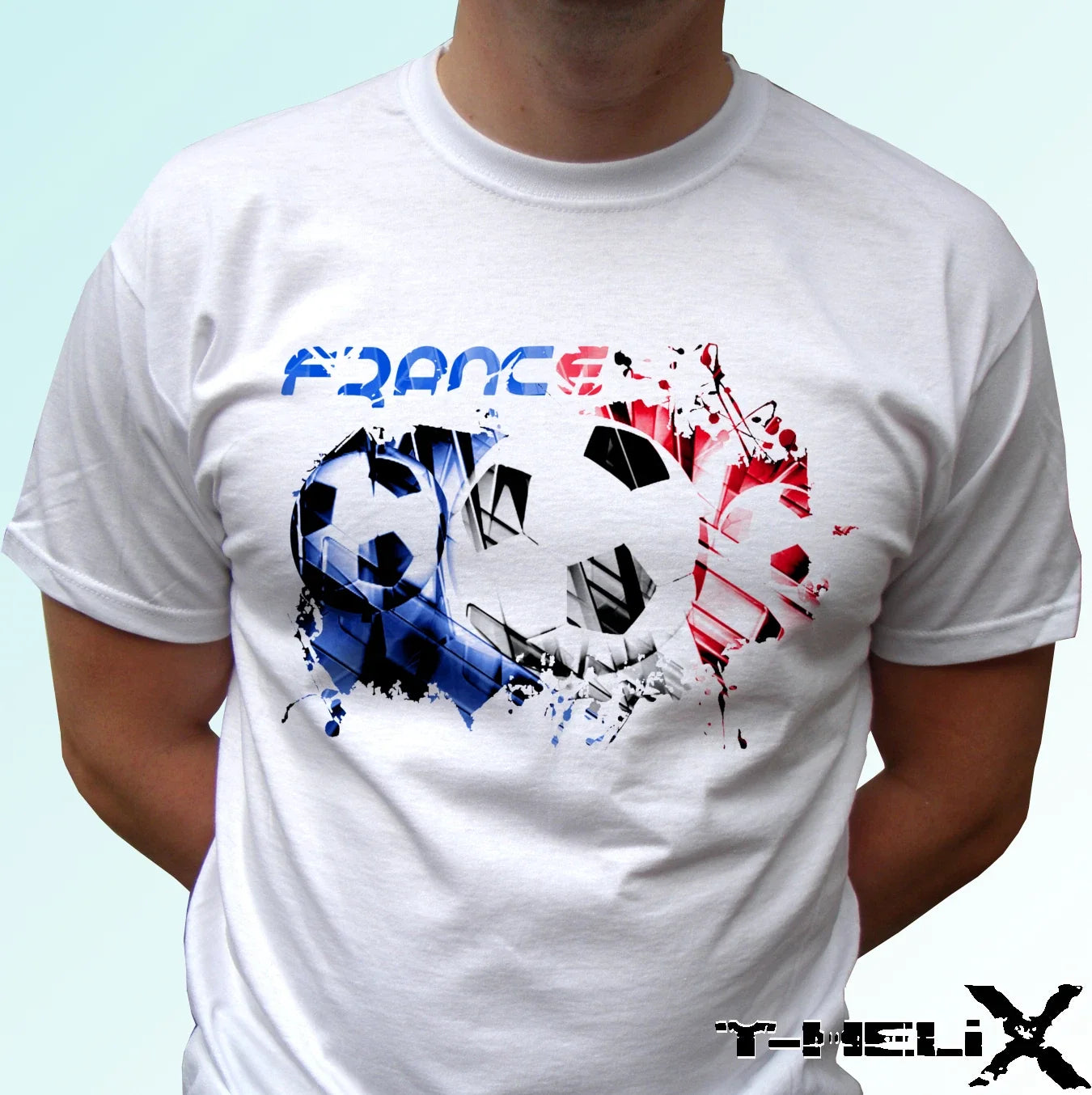 France football flag - white t shirt top soccer design - mens womens kids baby Unisex , , , Long Sleeve Tee
