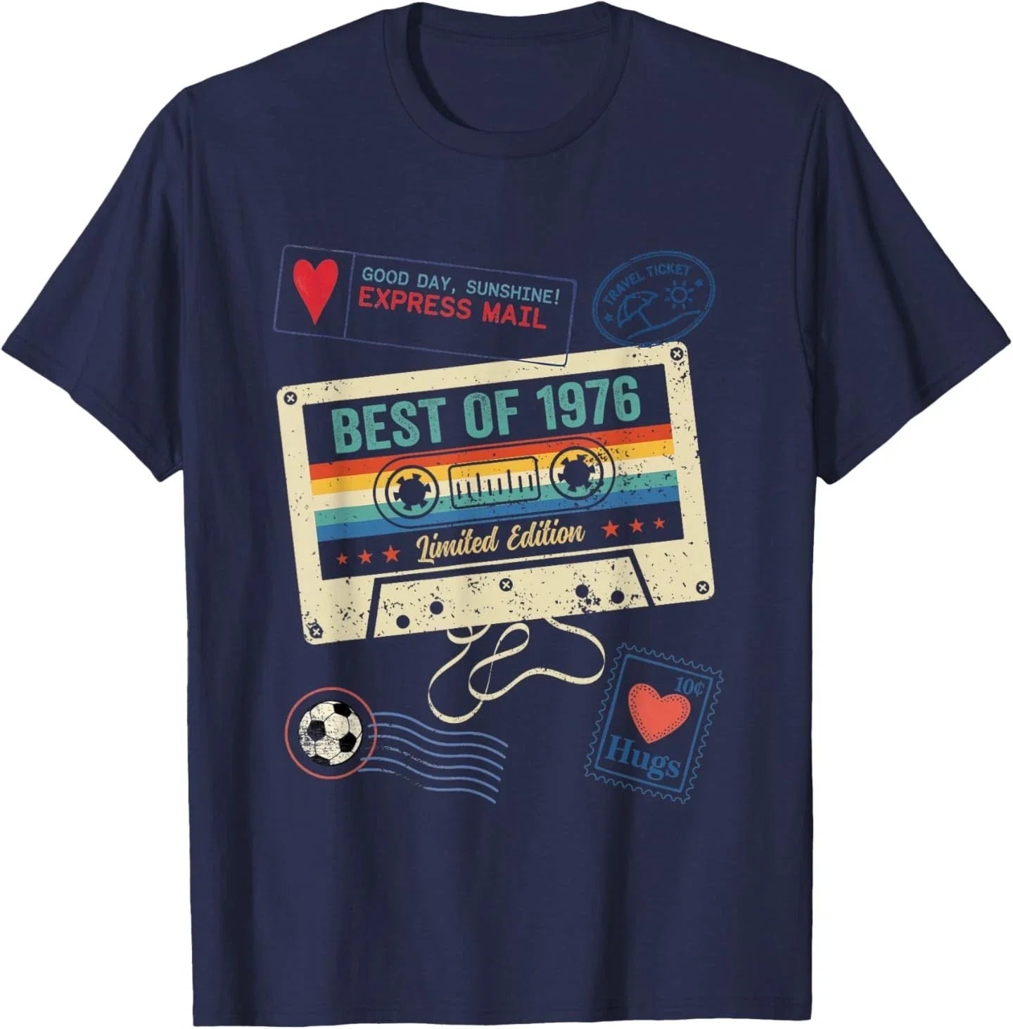 50th Birthday Celebration Vintage Soccer Fan Retro 80s Unisex , , , Long Sleeve Tee
