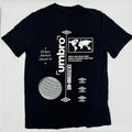 Umbro Black Graphic Size M Manchester World Map Globe Soccer Tee Unisex , , , Long Sleeve Tee