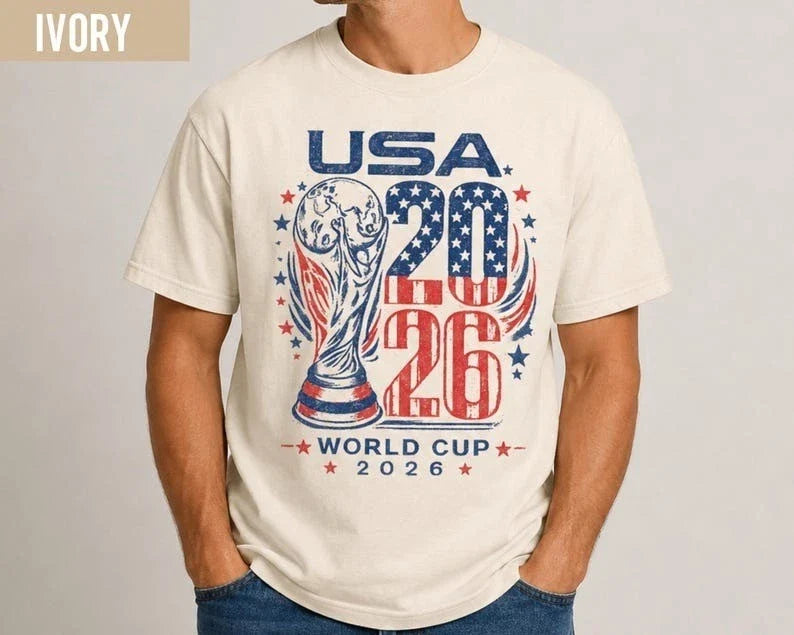 USA Soccer 2026 Vintage Shirt, Football Fan Tee, Patriotic Sports Graphic TShirt Unisex , , , Long Sleeve Tee