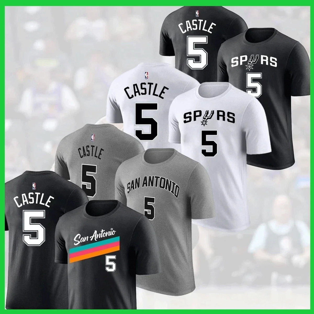 🔥Player Stephon #5Castle San Antoni0 Team Name & Number Fans Gift Unisex , , , Long Sleeve Tee