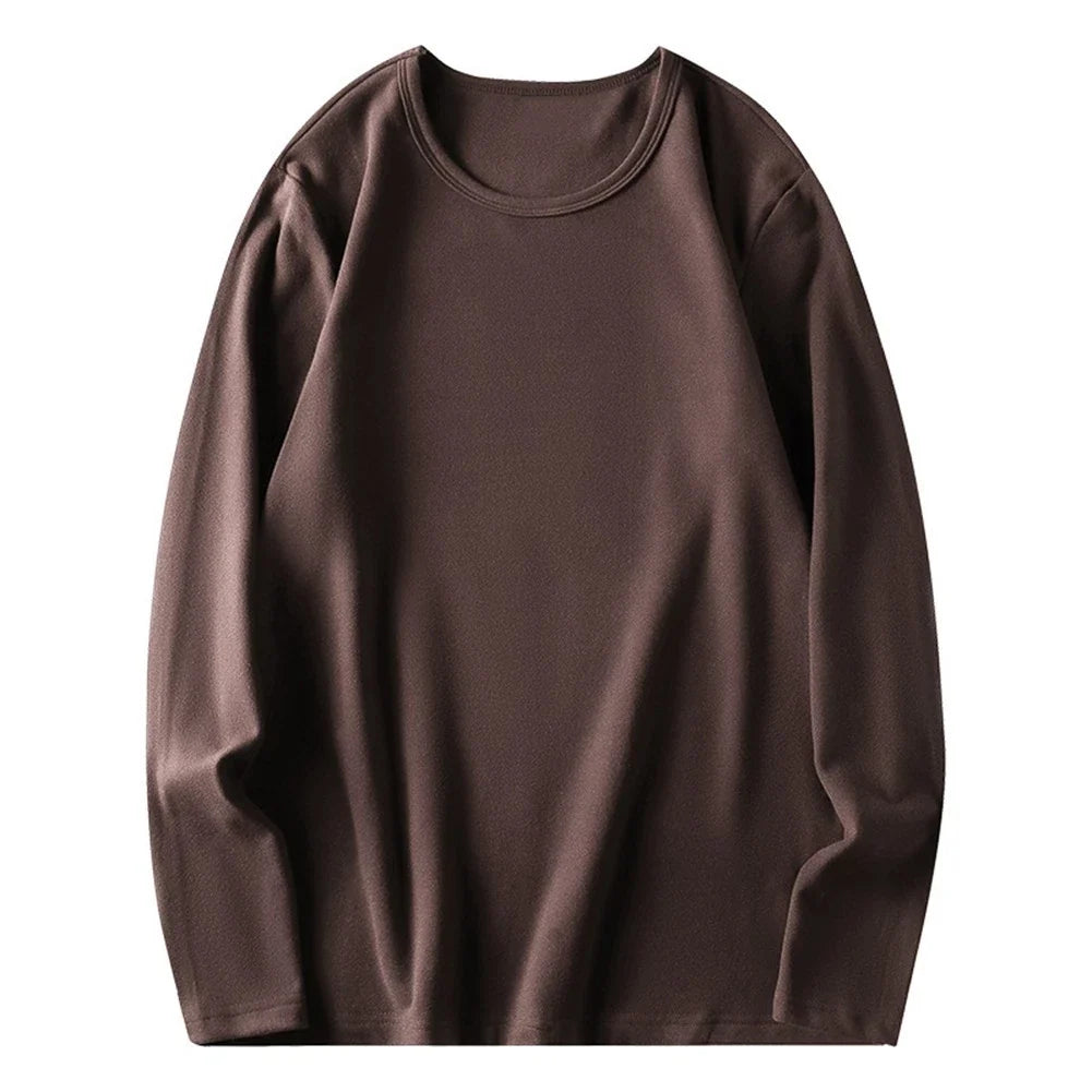 Cold Weather Layering Men Thermal Top Base Layer Shirt 95% Polyester 5% Spandex Unisex , , , Long Sleeve Tee
