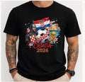 Croatia 2026 World Cup Shirt Soccer T Shirt Croatian Flag Football Tee Futbol Unisex , , , Long Sleeve Tee