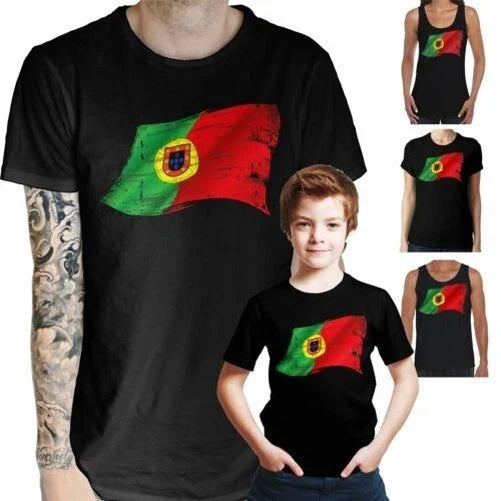 Portugal Flag T Shirt - Portugese Porto European Football Soccer Lisboa Euros Unisex , , , Long Sleeve Tee