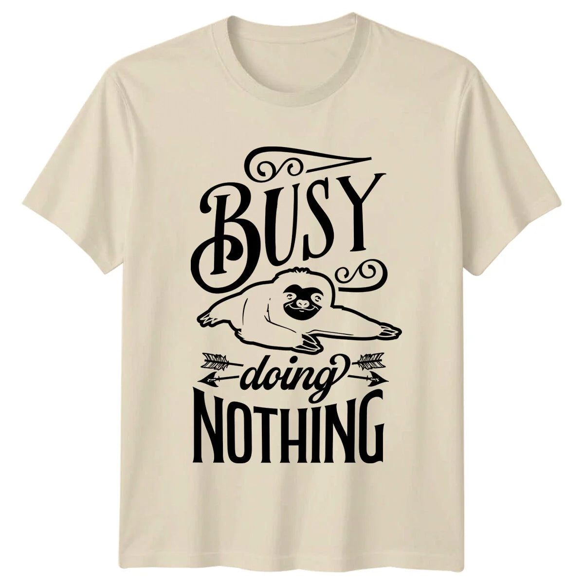 Funny Sloth Doing Nothing Animal Pun Lazy Weekend Mens Womens Unisex , , , Long Sleeve Tee