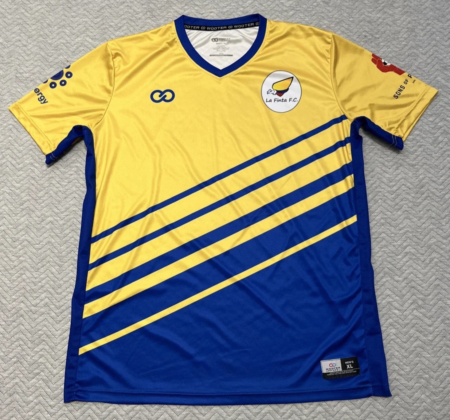 La Finta FC Jersey Mens XL Spanish Soccer Football Futbol Club Shirt Blue Yellow Unisex , , , Long Sleeve Tee
