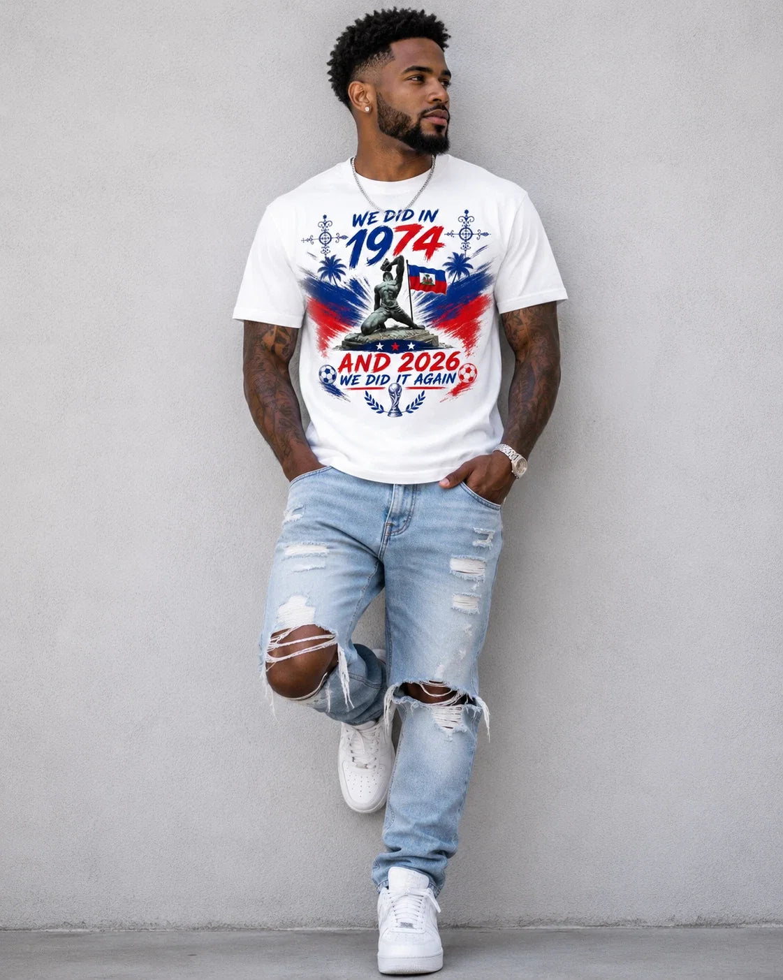 Haiti World Cup Soccer Fan T Shirt Unisex , , , Long Sleeve Tee