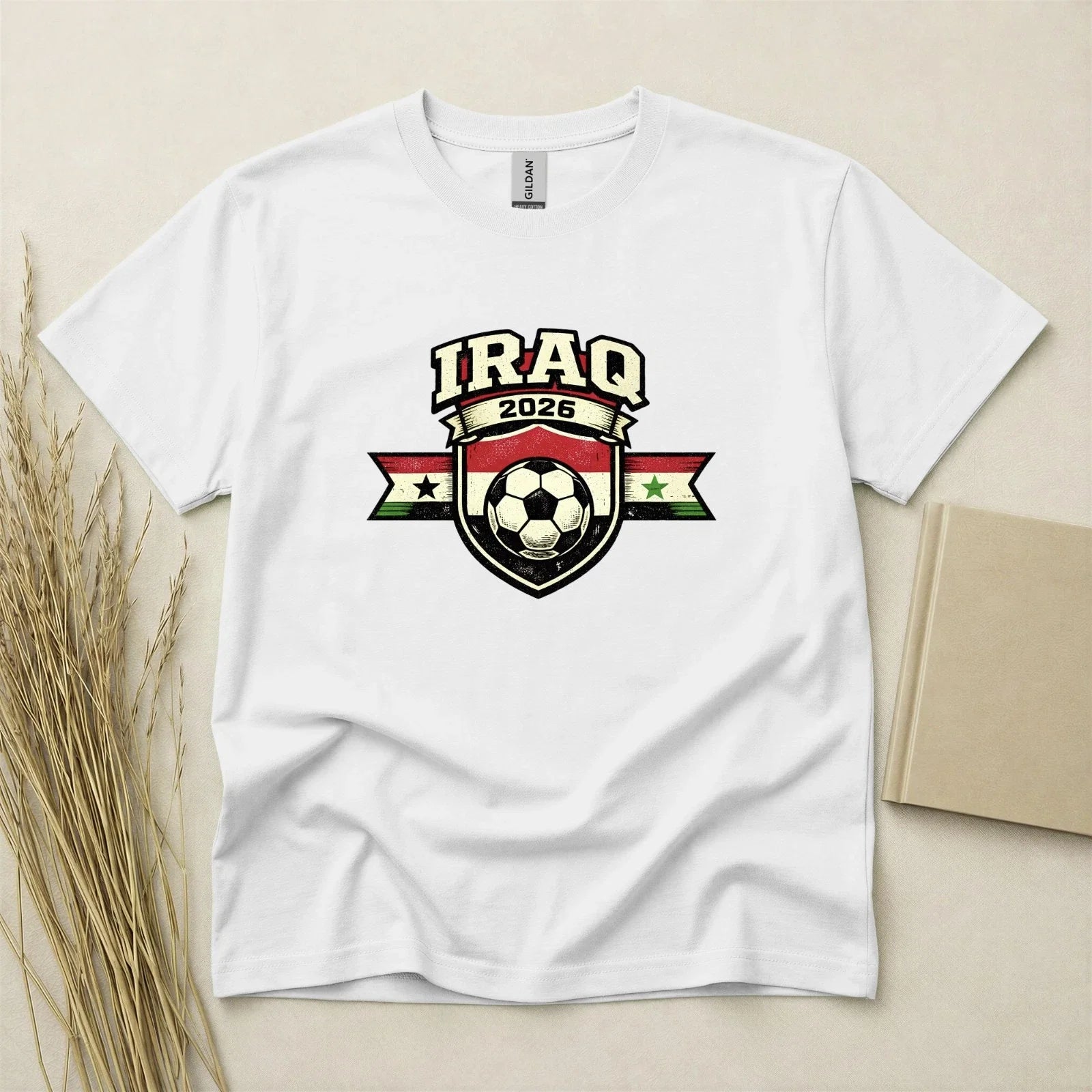 Iraq 2026 Football Fan T Shirt Soccer Supporters Gildan Cotton Family Top Unisex , , , Long Sleeve Tee