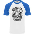 Coffee Raises Me from the Dead Skull Mens S/S Baseball Unisex , , , Long Sleeve Tee