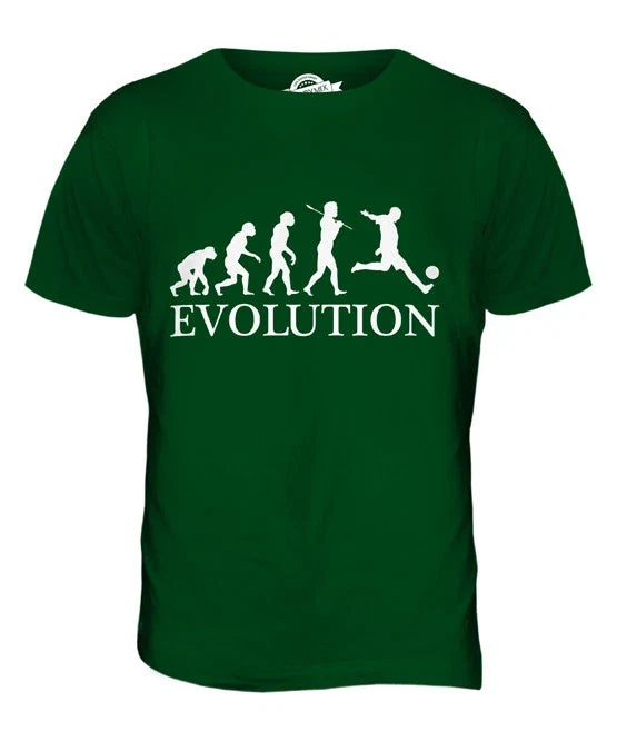 FOOTBALLER EVOLUTION OF MAN MENS TEE TOP GIFT SOCCER Unisex , , , Long Sleeve Tee