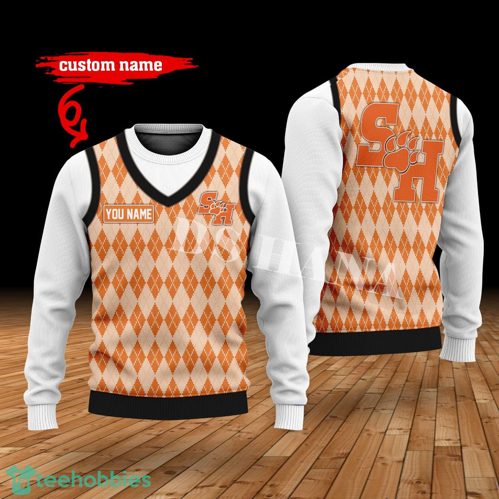 Sam Houston Bearkats Custom Name New Style Sweater Ghile Style 3D Print Christmas Sweater