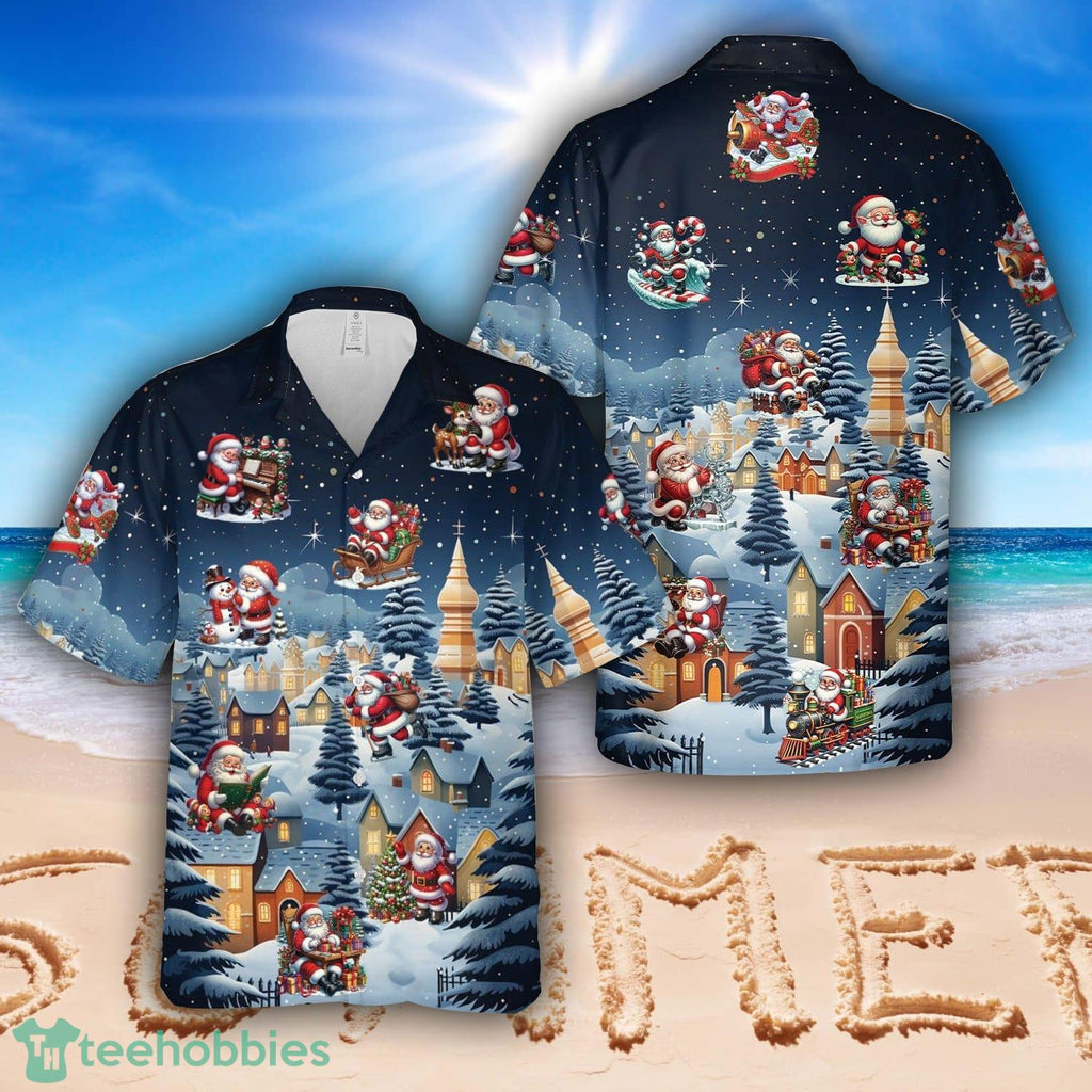 Santa Claus Christmas Hawaiian Shirt Aloha Beach Shirt
