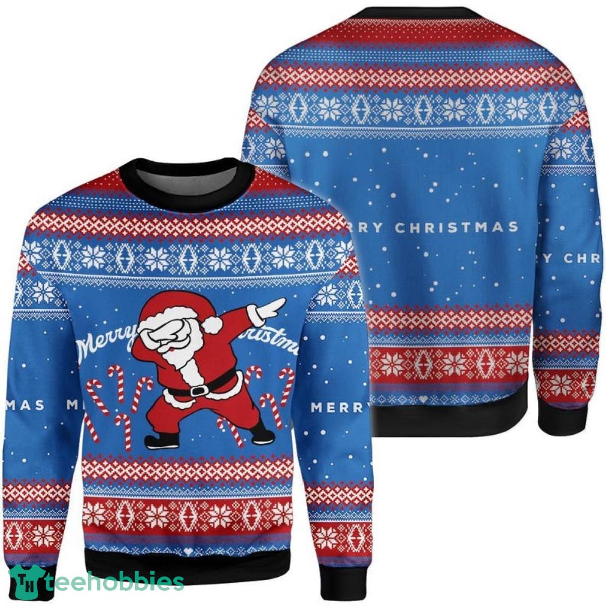 Santa Claus Deer Christmas Sweatshirt Festive Holiday Ugly Christmas Sweater For Men And Women